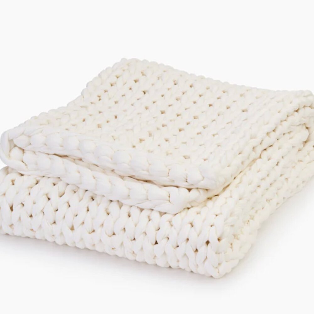 NEW Bearaby Cotton Knit Weighted Blanket 15lb